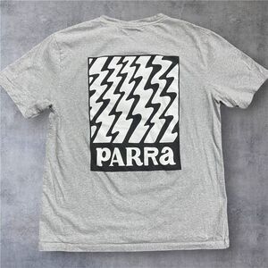 Parra Regular Fit Static Logo Graphic T-Shirt Gray Black Men's Size Large